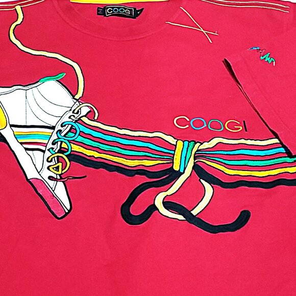 Vintage COOGI Y2K Red T-Shirt Men’s XXL Heavyweight Hip Hop Streetwear Authentic - Picture 5 of 16